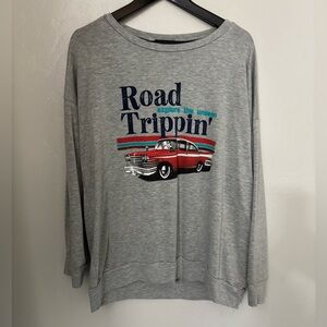 Zutter Gray 'Road Trippin'' Graphic Long Sleeve Shirt